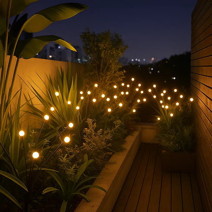 Ramo de Luces Solares — Efecto Cálido Tipo Luciérnaga